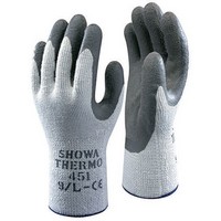 SHOWA Best Glove 451S-07 SHOWA Best Glove Size 7 Gray ATLAS ThermaFit 451 Seamless Loop-In Terry Cotton Thermal Lined Cold Weath